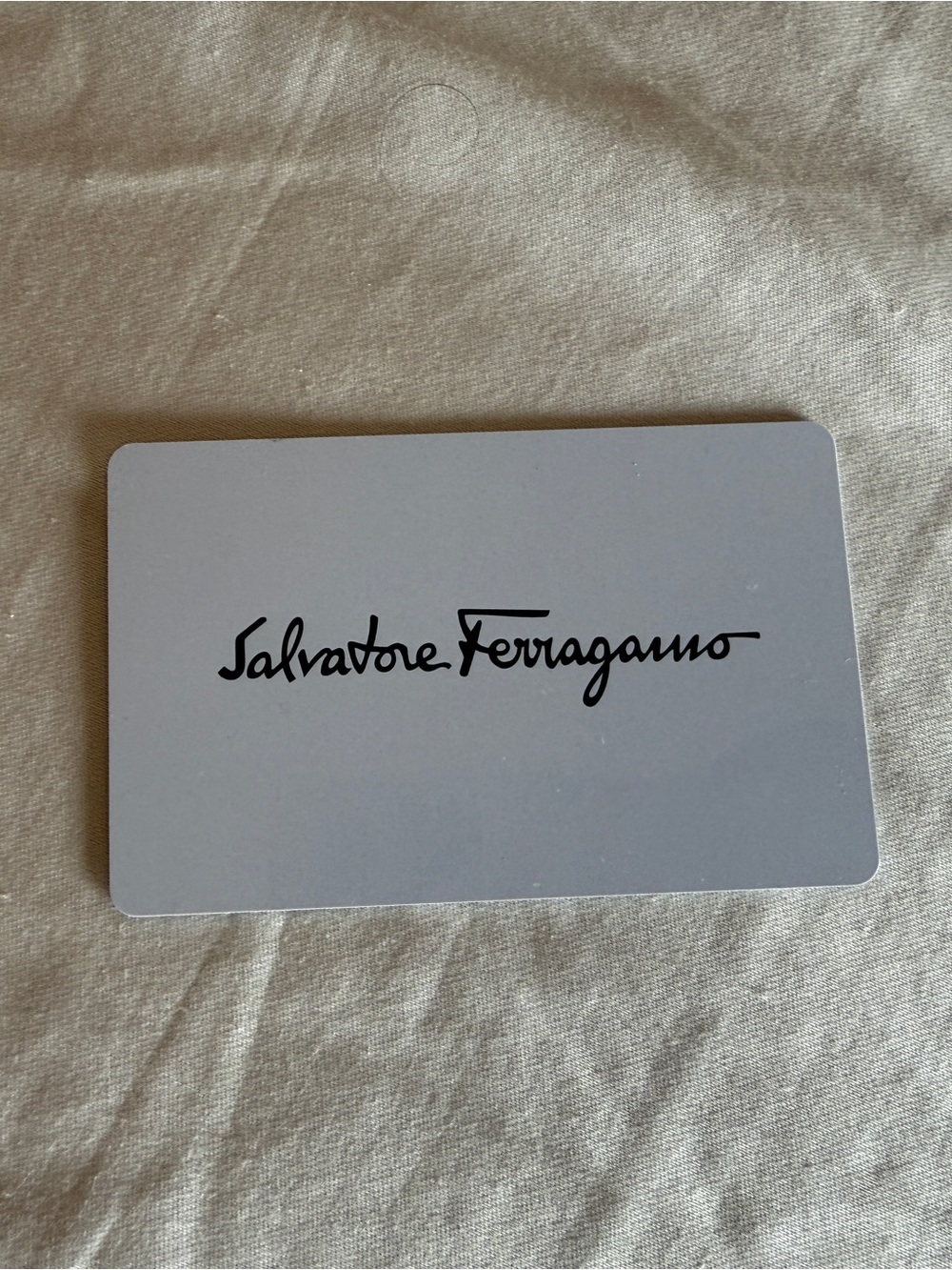 Salvatore Ferragamo Accessory Card Certification Black Grey Fashion New Instr